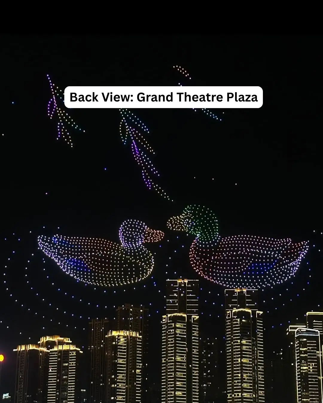 Jiangbeizui Drone Show Back View